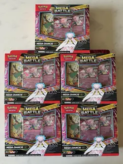 Lot of 5 Mega Battle Deck Mega Diancie EX Pokemon TCG Card Evolution Promo Star - Image 1
