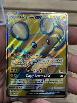 Dedenne GX Full Art 195/214 SM Unbroken Bonds Pokemon TCG NM near mint holo rare - Image 3