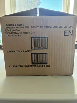 Pokemon TCG: Paldea Legends Koraidon/Miraidon - Case - Case (6 Tins - 30 Packs) - Image 1