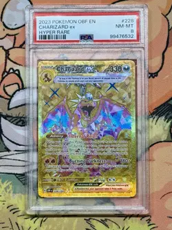 2023 POKEMON OBF EN-OBSIDIAN FLAMES HYPER RARE #228 CHARIZARD EX PSA 8 - Image 1
