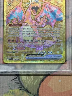 2023 POKEMON OBF EN-OBSIDIAN FLAMES HYPER RARE #228 CHARIZARD EX PSA 8 - Image 2