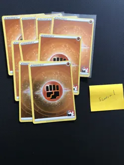 1x Fighting Energy Cosmic Cosmos SWIRL Holo Pokemon Prize Pack Series 3 FAST S - Image 1