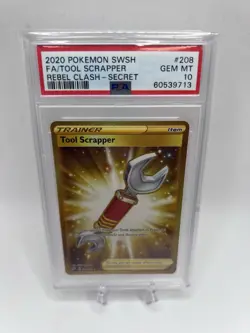 2020 Pokemon: TOOL SCRAPPER 208/192 Gold Secret [Rebel Clash] Gem Mint PSA 10 - Image 1