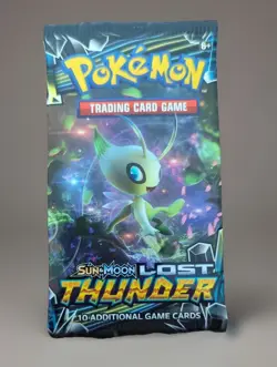 Pokemon Sun and Moon Lost Thunder Sealed Booster Pack - Celebi - Image 1