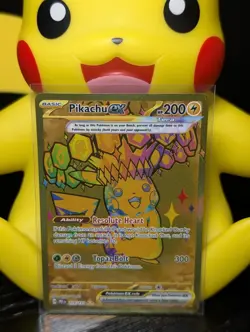 Pikachu ex 179/131 - Gold Hyper Rare - Pokemon TCG: Prismatic Evolutions - NM - Image 1