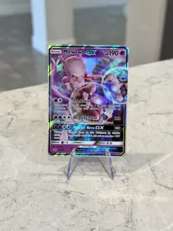 Pokemon TCG Mewtwo GX Sun & Moon SM196 Black Star Promo Ultra Rare Holo - Image 1