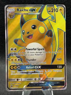 Raichu GX SM90 Pokemon Sun & Moon Black Star Promo Full Art LP - Image 1