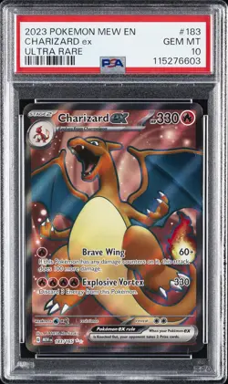 2023 POKEMON MEW EN-151 ULTRA RARE #183 CHARIZARD EX PSA 10 - Image 1