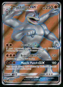 Machamp GX (Full Art) 135/147 Ultra Rare Holo NM Pokemon SM - Burning Shadows - Image 1