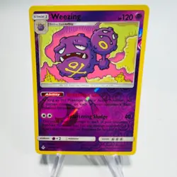 WEEZING 2019 Pokemon Unbroken Bonds REVERSE HOLO Rare POKEMON 74/214 - Image 1