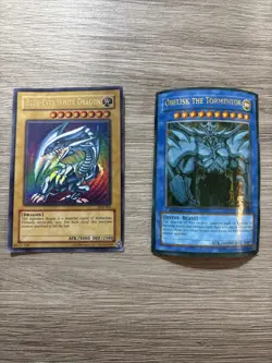 Yu-gi-oh! Blue Eyes White Dragon And Obelisk The Tormentor 1st edition Gbi-002 - Image 1