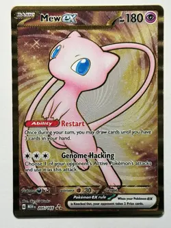 Pokemon TCG Mew EX 151 Gold Metal Promo Card 205/165 Ultra Rare - Image 1