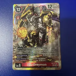 WarGreymon BT14-101 Blast Ace (Secret Rare) Digimon Card - Image 1