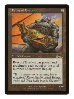 Beast of Burden MTG Urza's Legacy Rare LP Lightly Played Single Card - Image 1