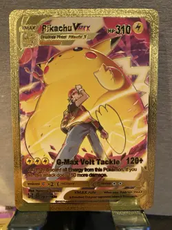 Pikachu Vmax Gigantamax Foil Pokemon Pokemon Fan Art Collectible Card Trading - Image 1