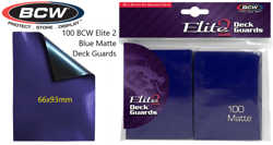 Blue 100 BCW Elite2 Matte Deck Guards Sleeves Pokemon/MTG/CCG Cards Protector - Image 1