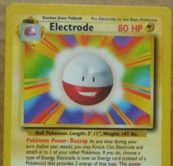 Electrode 21/102 Rare Non-Holo Base Set Pokemon Card NM/LP - Image 2