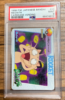 Pokemon Carddass Card Meowth 48 Bandai Pocket Monsters 1998 PSA 9 - Image 1