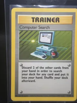Pokemon TCG Computer Search Base Set Unlimited Rare Card 71/102 LP-NM Condition - Image 1