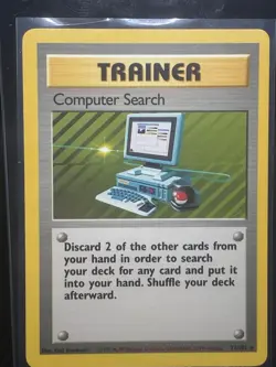 Pokemon TCG Computer Search Base Set Unlimited Rare Card 71/102 LP-NM Condition - Image 2
