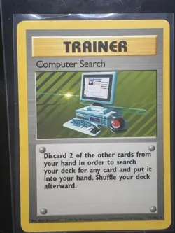 Pokemon TCG Computer Search Base Set Unlimited Rare Card 71/102 LP-NM Condition - Image 3