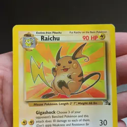 2000 Raichu Pokemon Card 29/62 Common Moderately Played TCG Wizards Of The Coast - Image 5