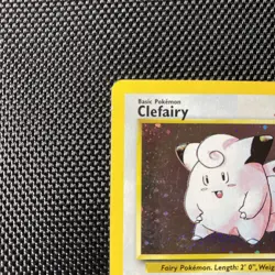 Clefairy Holo 6/130 2001 Base Set Rare WOTC Pokemon Card TCG *Swirl* - Image 2