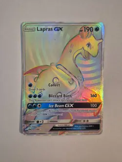 Pokemon TCG Lapras GX Holo Secret Rare Card Sun & Moon Base Set 151/149 - Image 1