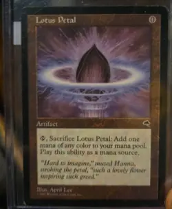 MTG Lotus Petal Magic the Gathering Artifact 1997 Card April Lee - Image 1