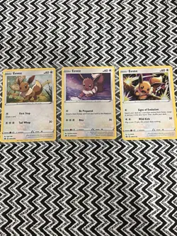 Pokemon Card Holo Eevee Promo Cards Pack of 3 NM - Image 1