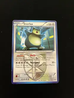 Snorlax 101/135 LP Pokemon Cards Non Holo Rare Vintage Plasma Storm - Image 1