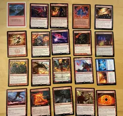 Magic The Gathering Lot Of 20 Red Cards Including Rares and Mythics NM - Image 1