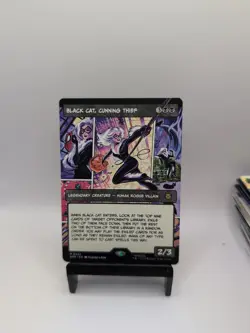 Magic The Gathering Spider-Man BORDERLESS, R 0222 Black Cat, Cunning Thief - Image 1