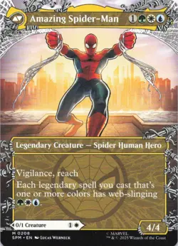 MTG Peter Parker (0208) (Borderless) (208) | NM | Spider-Man {SPM} - Image 2