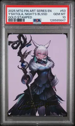 2025 Y'shtola, Night's Blessed -Final Fantasy Art Series 53/53 Gold Stamp PSA 10 - Image 1
