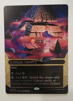 Mtg Edge Of Eternities Eldrazi Temple Borderless NM Galaxy Foil - Image 1