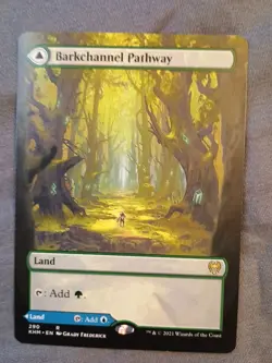 MTG Barkchannel Pathway (KHM) Kaldheim Borderless Regular Rare 290 - Image 1