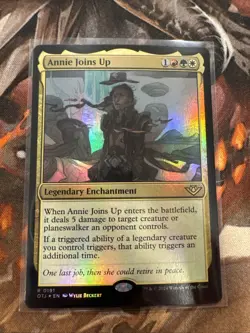 MTG - Annie Joins Up FOIL R Outlaws of Thunder Junction 191 LP-NM - Image 1