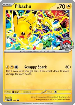 Pikachu Promo 2025 World Championships Scarlet Violet SVP 225 Pokmon TCG Worlds - Image 1