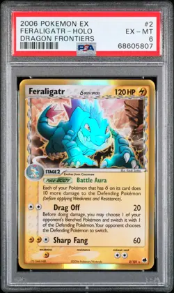 2006 Pokemon Ex Dragon Frontiers Feraligatr Holo 2 PSA 6 EX-MT - Image 1