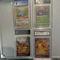 Graded Pokemon Slabs lot of (4) mixed - Image 1