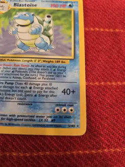 1999 Pokemon Blastoise 2/102 Base Set Unlimited Holo Vintage RARE - Image 3