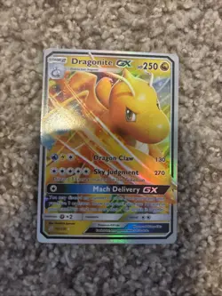 Pokemon TCG Dragonite GX Holo Ultra Rare Replica/ Fake/ Display Only - Image 1