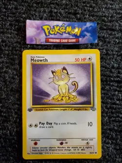 Meowth 56/64 Pokemon TCG 1st Edition Jungle WOTC - NM - Image 1