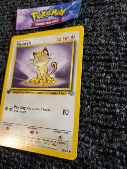 Meowth 56/64 Pokemon TCG 1st Edition Jungle WOTC - NM - Image 2