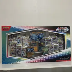 Pokemon Prismatic Evolutions Lucario EX & Tyranitar EX Premium Collection - New - Image 1