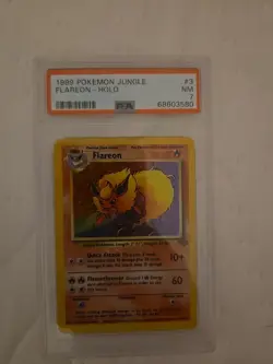 1999 Pokemon Jungle Flareon Holo #3 PSA 7 NM - Image 1