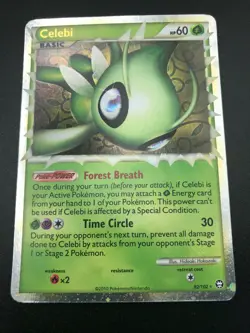 Celebi PRIME ULTRA RARE HGSS Triumphant 92/102 - Pokemon TCG Holo NM 2010 - Image 1