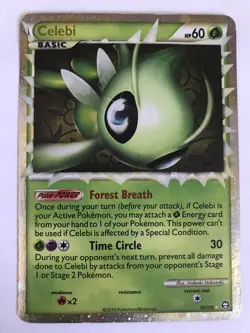 Celebi PRIME ULTRA RARE HGSS Triumphant 92/102 - Pokemon TCG Holo NM 2010 - Image 3