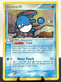 Pokemon TCG: 2004 EX Team Rocket Returns Azumarill 1/109 Reverse Holo NM - Image 1